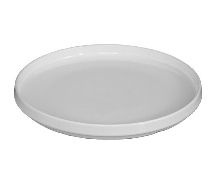 Printing Logo Porcelain Tableware Cake Plate Straight Edge round Plate Flat