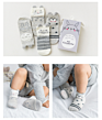Children's Fall Socks 4 Pairs of Baby Girls Organic Cotton Designer Boat Socks