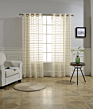Small Quantity Order Gold Striped Window Curtain Panels