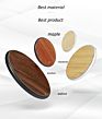 15W Fast Bamboo Wood Wireless Charger with Light