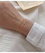 Minimalist 925 Sterling Silver Cross Bracelet Gold Plated Layered Bracelet for Women