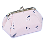 Cute Floral Buckle Coin Purses Vintage Pouch Kiss-Lock Change Purse Wallets