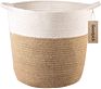 Cotton Rope Plant Basket for Plants, Cotton Plant Pot, Woven Storage Baskets, Indoor Planter and Organizer with Handles 11"X11"