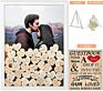 Wedding Guest Book Iron Wood Photo Frame Natural Personality Bubble Bag + Carton Size Rectangular Guestbook Sign 30X40Cm