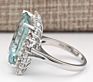 Natural Aquamarine Gemstone Bizuteria S925 Sterling Silver Color Ring for Women Silver 925 Jewelry Square Invisible Setting Ring
