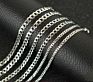 16-20 Inch 925 Sterling Silver Flat Carved Curb Cuban Link Chains Necklace for Women Men 2Mm-8Mm Width