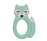 Bpa Free Food Grade Baby Rubber Chewing Ring Fox Shape Sensory Silicone Baby Teether Ring