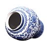 Chinese Style Antique Blue and White Ceramic Large Ginger Jar with Lid for Decor