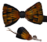 Handmade Mens Natural Feather Bowtie Brooch Set Multiple Designs Bowties Wedding Accessories 0715