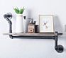 Industrial Pipe Cast Iron Pipe Book Decorative Shelf Brackets Shelf Creative Hook Furniture Wall Hanging with Wooden