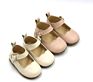 Reasonable Price Anti-Slip Cow Leather Cream Baby Infant Leather Mary Jane Toddler Shoes