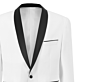 Whiter Fabric Blazer Is Tailored for Men's Leisure with Long Sleeves