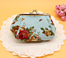 Cute Floral Buckle Coin Purses Vintage Pouch Kiss-Lock Change Purse Wallets