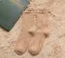 Plain Stripes Men Cozy Socks Warm Tube Floor Fluffy Sock Crew Home Socks Thick Indoor Sleeping Chaussette