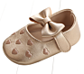 Mary Jane Flats Baby Girls Shoes Pu Soft Sole Bow Prewalker 0-15 Months