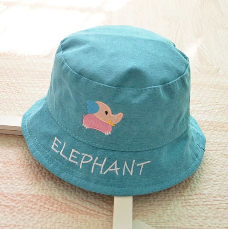 Children Cute Animal Cartoon Logo Cotton Fishermen Sun Hats Bucket Caps