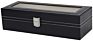 6 Slot Pu Leather Watch Box Display Case Professional Holder Black Mens Lockable Watch Holder Pu Leather Watch Organizer