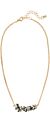 Macadams Crushed Stone Bar Choker Necklace Clavicle Gold Chain Necklace