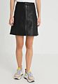 High Waist Leather Skirts Streetwear Short Skinny Ruffle Mini Skirts for Women Ls-0144