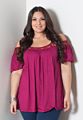 Ladies off Shoulder Lace Blouses Tops plus Big Size Fat Blouse