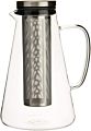 Borosilicate Glass Pitcher with Lid 100% Microwave Safe Heat-Resistant Infuser Iced Tea Coffee Pitcher Maker