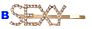 Crystal Words Hair Pins Glitter Letter Bobby Pins Metal Bling Barrettes Hairgrips Rhinestones Letter Hair Clips