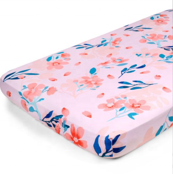 Printed Single Size Bed Sheet Baby Bed Sheets Children Mattress Protector Play Yard Bedding