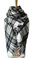 Women's Fall Scarf Classic Tassel Plaid Scarf Warm Soft Chunky Large Blanket Wrap Shawl Scarves