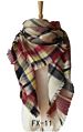 Women's Fall Scarf Classic Tassel Plaid Scarf Warm Soft Chunky Large Blanket Wrap Shawl Scarves