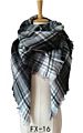 Women's Fall Scarf Classic Tassel Plaid Scarf Warm Soft Chunky Large Blanket Wrap Shawl Scarves