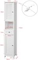 White Floor Standing Bathroom Storage Bathroom Cabinet with Shelves Drawers Linen Tower Bath Cabinet