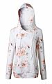 Women Hoodies Tops Floral Printed Long Sleeve Pocket Drawstring Sweatshirt with Pocket Jacket Hooded Tracksuit E0552