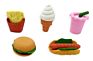 Back to School Promotional Tpr Fast Food Rubber Cute 3D Diy Kawaii Pencil Eraser