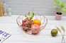 Fruit Basket Creative Geometry Countertop Iron Gold Plated Rose Vegetable Mesh Metal Bowl Kitchen Storage Wire Fruit Basket