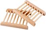 Natural Kitchen Retro Bamboo Wooden Soap Tray Bathroom Holder Dish Box Rack