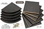 Living Room Decorative Modern 5 Tier Black Mdf Wall Mount Corner Shelves