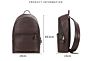 Luxury Leather Backpack for Men Business Travel Backpack Leisure Daypack for College Vegan Leather Laptop Backpack