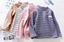 Striped Kids Tops Baby Girls T-Shirt High Neck Turtleneck Pullover Children Clothing 3-10Y Boys Warm Long Sleeve Tees