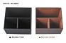 3 Compartments Pen Pencil Sundries Holder Leather Case Office Storage Box