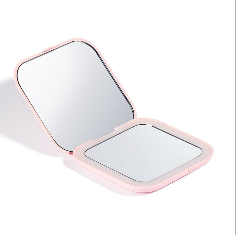 Newest Foldable Pocket Hand Beauty Travel Comfortable Cosmetic Led Vanity Makeup Mirror