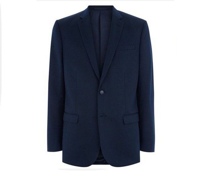 Design Italy Wool Business Sky Blue Suit Blazers for Men