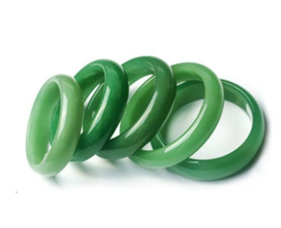 Hand Carved Natural Jade Bangle Green Jadeite Jade Stone Bracelets Bangles