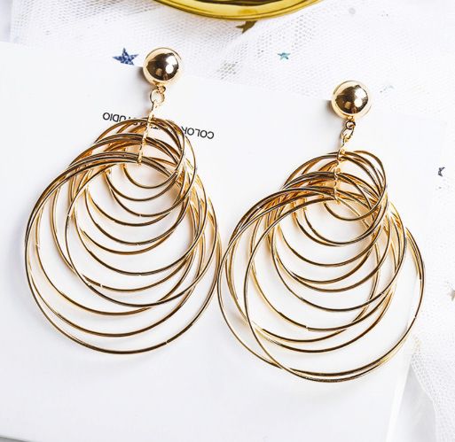 Big Earrings Personality Exaggerated Geometric Earrings Earrings Hoop Earing