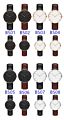 Customized Logo Classical Ultra Thin Minimalist Simple Design 40Mm 36Mm Rose Gold Case Black Leather Strap Mens Watch