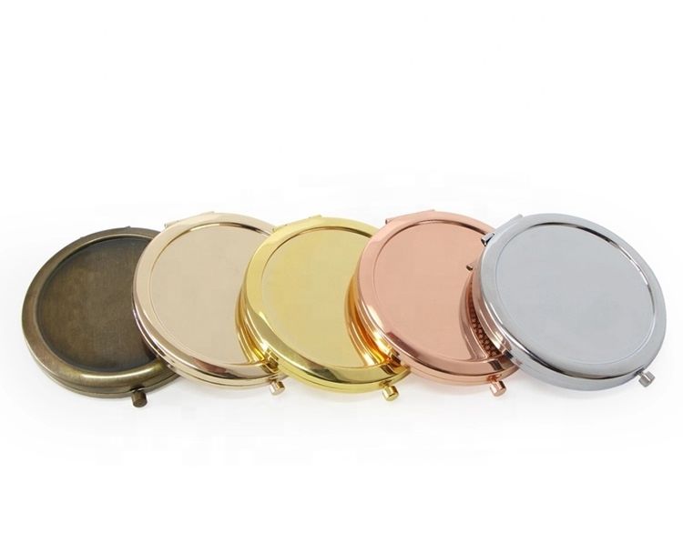 70Mm Sublimation Blank Compact Pocket Mirrors , Cosmetic Make up Small Hand round Mirror