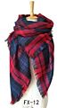 Women's Fall Scarf Classic Tassel Plaid Scarf Warm Soft Chunky Large Blanket Wrap Shawl Scarves