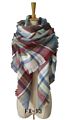 Women's Fall Scarf Classic Tassel Plaid Scarf Warm Soft Chunky Large Blanket Wrap Shawl Scarves