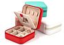 Makeup Leather Jewelry Travel Display Case Organizer Mirror Storage Box with Zipper Portable Jewellery Bracelet Ring Box