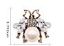 Directly Popular Creative Bee Pearl Alloy Insect Boutonniere Korean Brooch