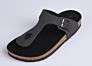 Top Men Buckle Straps Cork Sole Slip Slippers Sandals with Cow Leather Feet Bed